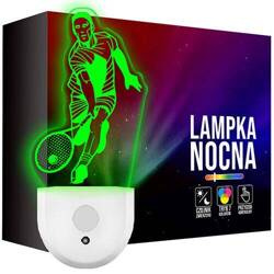 Lampka Nocna LED dla Dzieci TENISISTA TENIS do kontaktu gniazdka CZUJNIK