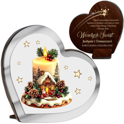 SZOPKA BOŻE NARODZENIE PREZENT STROIK NA ŚWIĘTA Z ŻYCZENIAMI Z GRAWEREM