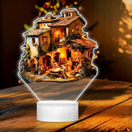 LAMPKA NOCNA LED 3D SZOPKA BOŻE NARODZENIE prezent dla dziecka NA ŚWIĘTA