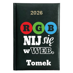 KALENDARZ KSIĄŻKOWY A5 dzienny 2026 ROK TERMINARZ NOTATNIK GRAFIK KOMPUTER