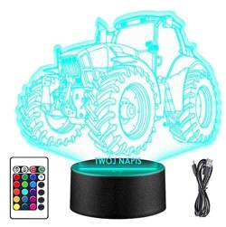 LAMPKA NOCNA Traktor Farma Ciągnik 3D LED + PILOT prezent URODZINY