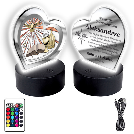 OBRAZEK PAMIĄTKA BIERZMOWANIA PREZENT GRAWER BIERZMOWANIE PERSONALIZACJA