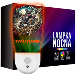Lampka Nocna LED dla Dziecka QUAD OFFROAD kontaktu gniazdka CZUJNIK