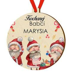 DREWNIANA BOMBKA ZAWIESZKA A CHOINKĘ MIKOŁAJ