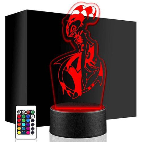 LAMPKA NOCNA LED HAZBIN HOTEL BLITZO 3D + PILOT prezent URODZINY statuetka