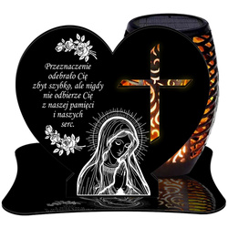 ZNICZ SOLARNY LED WIECZNY PODSTAWKA NA CMENTARZ GRÓB Krzyż EFEKT PŁOMIENIA