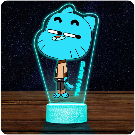LAMPKA NOCNA LED 3D GUMBALL WATTERSON prezent dziecka URODZINY statuetka