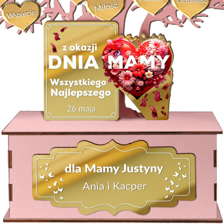 PAMIĄTKA PREZENT NA DZIEŃ MAMY DLA MAMY MATKI TEŚCIOWEJ KWIATKI DRZEWKO