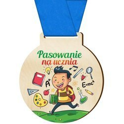Medal pasowanie ucznia przedszkolaka dzień prezent