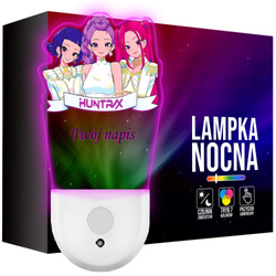 Lampka Nocna LED Huntrix K-pop Łowczynie Rumi Mira Zoey do gniazdka CZUJNIK