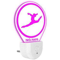 Lampka Nocna LED dla Dzieci LEKKOATLETYKA do kontaktu gniazdka CZUJNIK