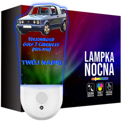Lampka Nocna LED dla Dziecka auto Volkswagen Golf kontaktu gniazdka CZUJNIK