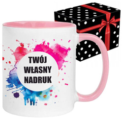 KUBEK FOTO LOGO FIRMOWE PREZENT Z WŁASNYM NADRUKIEM ZDJĘCIE URODZINY NAPISY