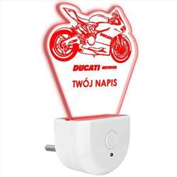 Lampka Nocna LED dla Dzieci DUCATI 899 MOTOR do kontaktu gniazdka CZUJNIK