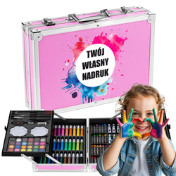 Zestaw Artystyczny do Malowania w Walizce dla Dziecka LOGO Z NADRUKIEM