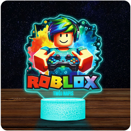 Lampka Nocna Z Nadrukiem Dla Dziecka Edukacyjna Gra Roblox Postać LED 3D