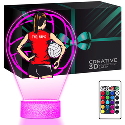 LAMPKA NOCNA LED 3D SIATKÓWKA PIŁKA prezent dziewczynki URODZINY dziecka