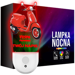 Lampka Nocna LED dla Dziecka Motor Skuter Vespa kontaktu gniazdka CZUJNIK
