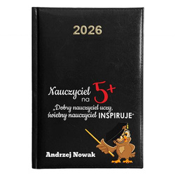 KALENDARZ KSIĄŻKOWY A5 dzienny 2026 ROK TERMINARZ NOTATNIK NAUCZYCIELA