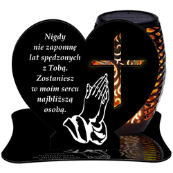 ZNICZ SOLARNY LED WIECZNY PODSTAWKA NA CMENTARZ GRÓB Krzyż EFEKT PŁOMIENIA
