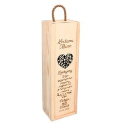 Podziękowania dla rodziców MAMO skrzynka na wino