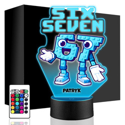 LAMPKA NOCNA LED SIX SEVEN BRAINROT 67 + PILOT prezent dziecka URODZINY