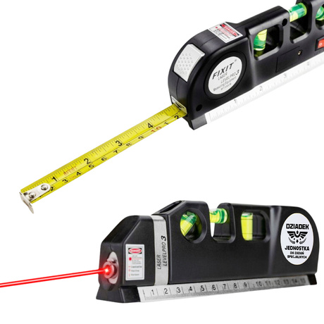 PREZENT NA DZIEŃ DZIADKA POZIOMICA LASEROWA Z MIARKĄ DZIADEK
