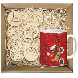 KOSZ ZESTAW PREZENTOWY NA MIKOŁAJKI PREZENT ŚWĘTA CHOINKĘ świąteczny BOX