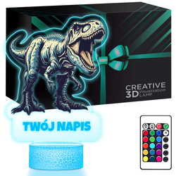 Lampka Nocna 3D LED Dinozaur T-Rex Prezent dla Chłopca Dzieci na Urodziny