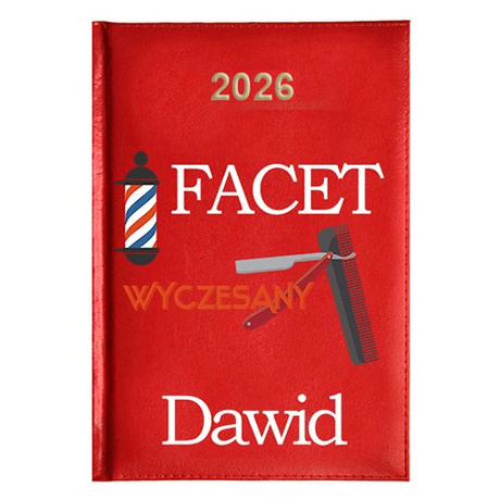 KALENDARZ KSIĄŻKOWY A5 dzienny 2026 ROK TERMINARZ NOTATNIK BARBER