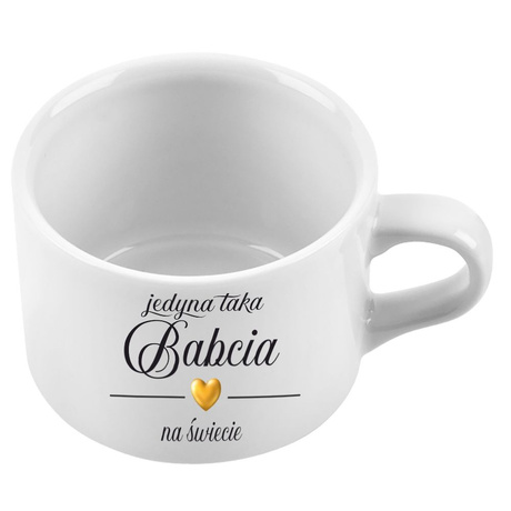 Prezent na Dzień Babci i Dziadka urodziny Filiżanka ze spodkiem z Dedykacją