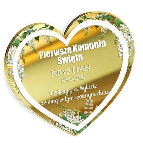 Podziękowanie KOMUNIA komunię magnes dla gości