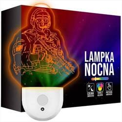 Lampka Nocna LED dla Dzieci CALL OF DUTY GRA do kontaktu gniazdka CZUJNIK