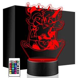 LAMPKA NOCNA LED HAZBIN HOTEL 3D + PILOT prezent URODZINY statuetka