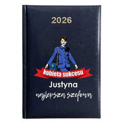KALENDARZ KSIĄŻKOWY A5 dzienny 2026 ROK TERMINARZ NOTATNIK SZEF SZEFOWA