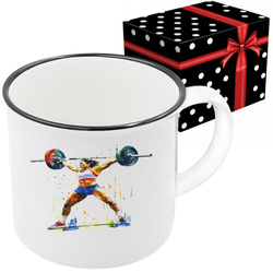 KUBEK SPORTOWY NAGRODA DLA SZTANGISTKI PODNOSZENIE CIĘŻARÓW WEIGHTLIFTING