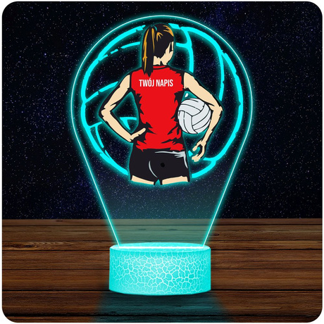 LAMPKA NOCNA LED 3D SIATKÓWKA PIŁKA prezent dziewczynki URODZINY dziecka