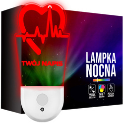 Lampka Nocna LED dla Dziecka Służba Zdrowia EKG kontaktu gniazdka CZUJNIK