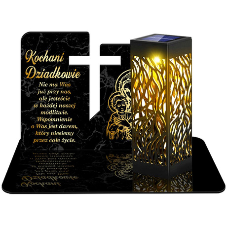 ZNICZ SOLARNY LED WIECZNY PODSTAWKA NA CMENTARZ GRÓB lampka 3D DLA DZIADKÓW