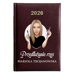 KALENDARZ KSIĄŻKOWY A5 dzienny 2026 ROK TERMINARZ NOTATNIK KOSMETYCZKA