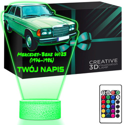 LAMPKA NOCNA LED 3D AUTO Mercedes-Benz W123 prezent dla dziecka URODZINY statuetka + pilot