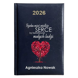 KALENDARZ KSIĄŻKOWY A5 dzienny 2026 ROK TERMINARZ NOTATNIK NAUCZYCIELA
