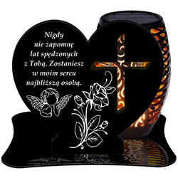 ZNICZ SOLARNY LED WIECZNY PODSTAWKA NA CMENTARZ GRÓB Krzyż EFEKT PŁOMIENIA