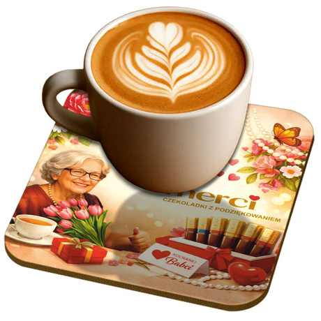 Podkładka pod kubek Dla Kochanej Babci HDF Prezent Dzień Babci