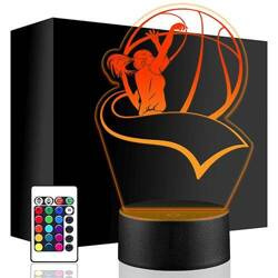 LAMPKA NOCNA LED KOSZYKARKA KOSZYKÓWKA 3D +PILOT prezent URODZINY statuetka