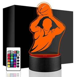 LAMPKA NOCNA MICHAEL JORDAN KOSZYKARZ NBA 3D LED + PILOT prezent URODZINY