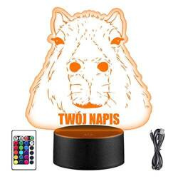 LAMPKA NOCNA LED KAPIBARA ZWIERZĄTKO 3D + PILOT prezent URODZINY statuetka
