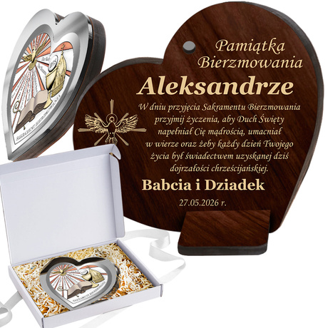 OBRAZEK PAMIĄTKA BIERZMOWANIA PREZENT GRAWER BIERZMOWANIE PERSONALIZACJA