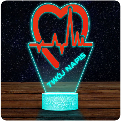 LAMPKA NOCNA LED 3D Służba Zdrowia dla Lekarza prezent dla dziecka URODZINY statuetka + pilot