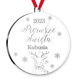 AKRYLOWA BOMBKA NA CHOINKĘ prezent z dedykacją